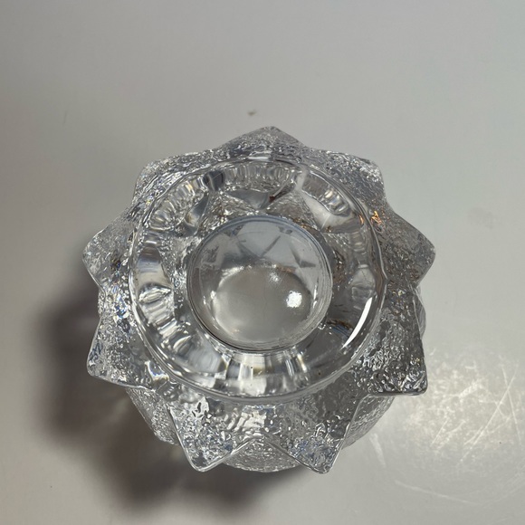 Orrefors Sweden Firefly Nimbus Crystal tealight candle holder, 3.5 inches high - Picture 8 of 10